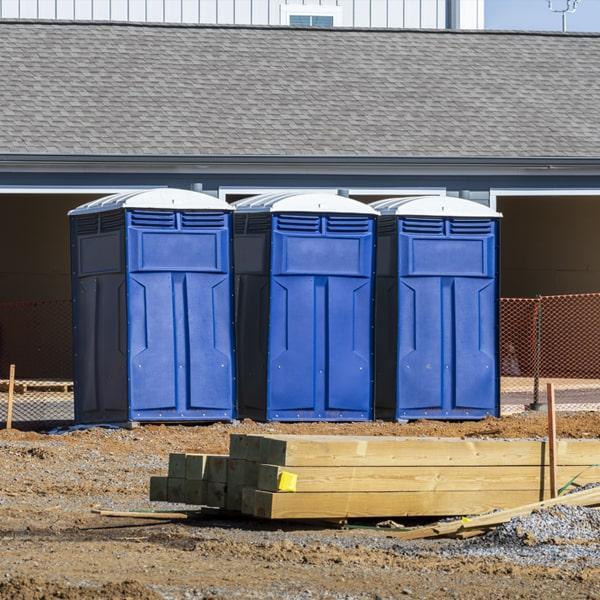 Heavy-duty construction site porta potty in St. Louis, Missouri